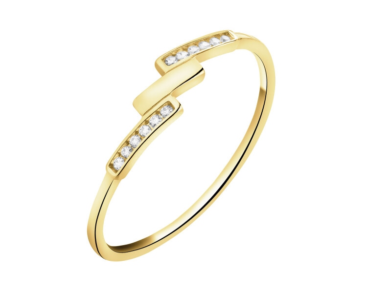 14 K Yellow Gold Ring with Cubic Zirconia