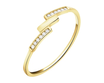 Zlatý prsten se zirkony