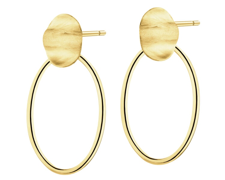 9 K Yellow Gold Dangling Earring 