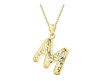 Złota zawieszka - litera M