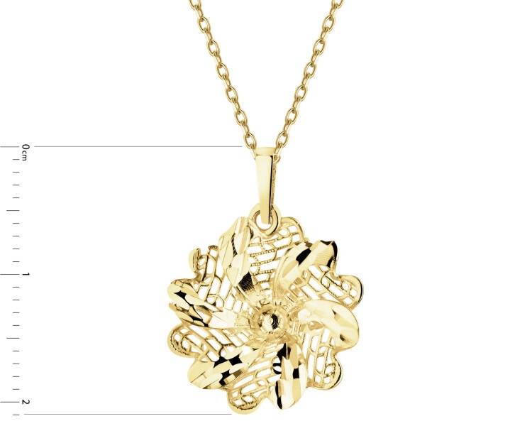 Złota zawieszka - kwiat