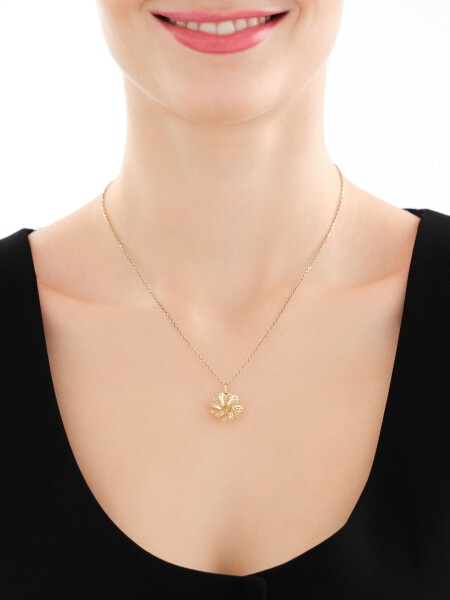 Złota zawieszka - kwiat