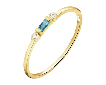 Zlatý prsten se zirkony