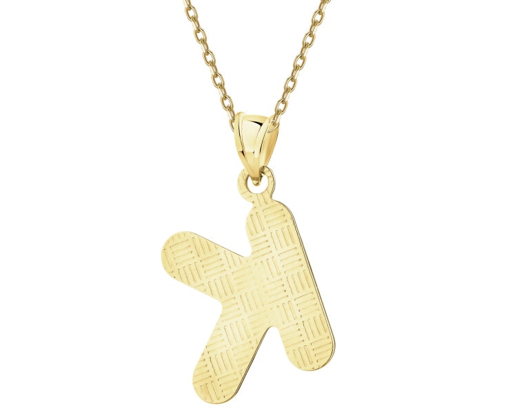 Złota zawieszka - litera K