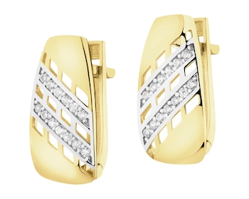 Złote kolczyki z cyrkoniami