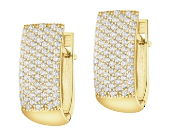 Złote kolczyki z cyrkoniami