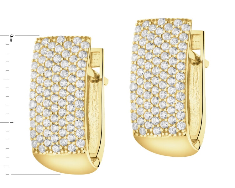 Złote kolczyki z cyrkoniami