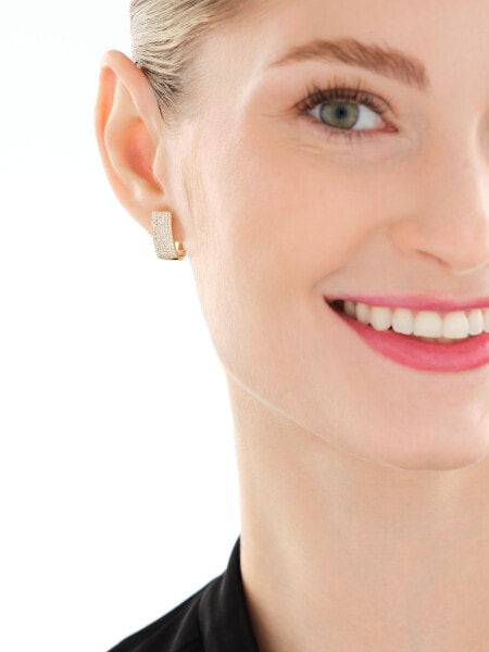 Złote kolczyki z cyrkoniami