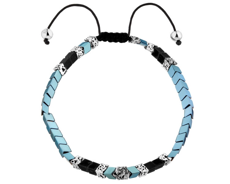 Stainless Steel Bracelet with Gemstone