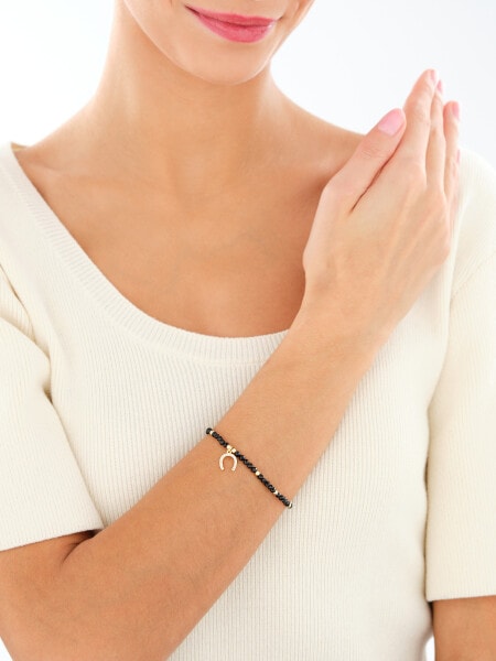 Gold-Plated Brass Bracelet with Synthetic Spinel