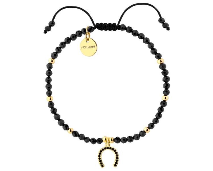 Gold-Plated Brass Bracelet with Synthetic Spinel