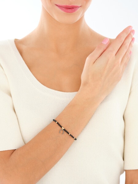 Gold-Plated Brass Bracelet with Synthetic Spinel