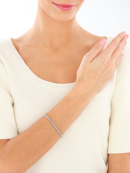 Gold-Plated Brass Bracelet with Agate