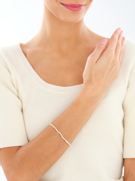 Gold-Plated Brass Bracelet with Mother Of Pearl