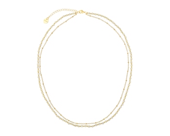 Gold-Plated Brass Necklace with Mother Of Pearl