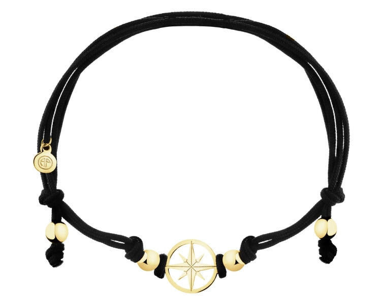 Bransoletka z elementami z żółtego złota - kompas