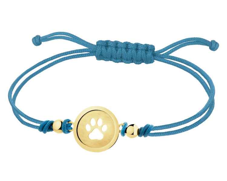 Bransoletka z elementami z żółtego złota - łapka