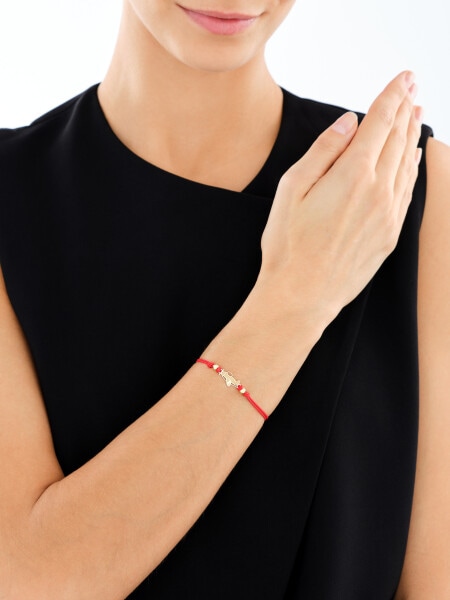 Bransoletka z elementami z żółtego złota - samolot