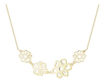 Naszyjnik srebrny - kwiaty