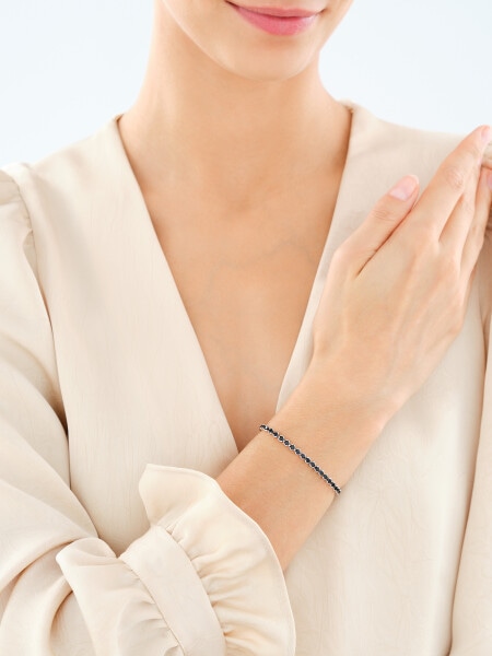 Bransoletka srebrna z cyrkoniami