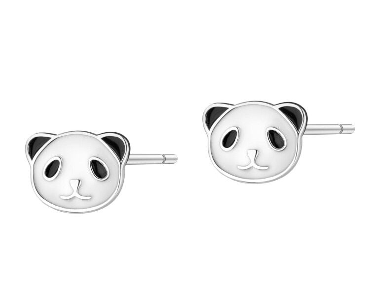 Rhodium Plated Silver Earrings