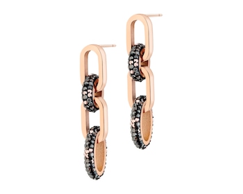 Stainless Steel Dangling Earring with Marcasite