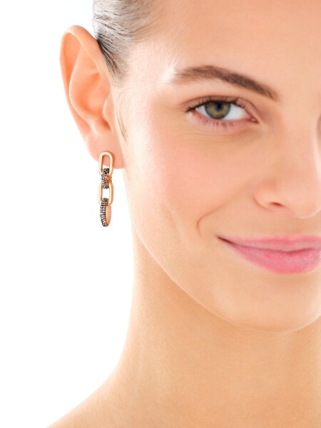 Stainless Steel Dangling Earring with Marcasite