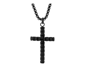 Naszyjnik ze stali szlachetnej - krzyż