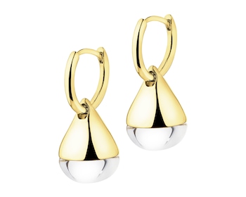 Kolczyki z mosiądzu pozłacane z kryształami