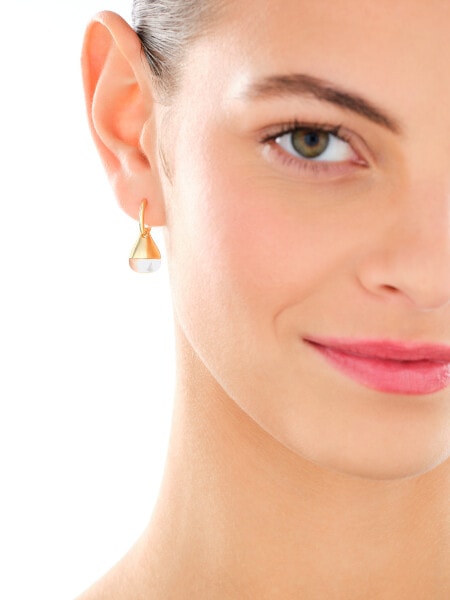 Kolczyki z mosiądzu pozłacane z kryształami