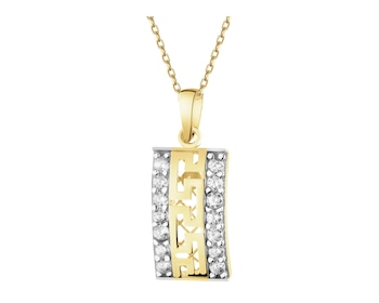 Złota zawieszka z cyrkoniami