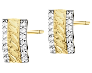 Złote kolczyki z cyrkoniami