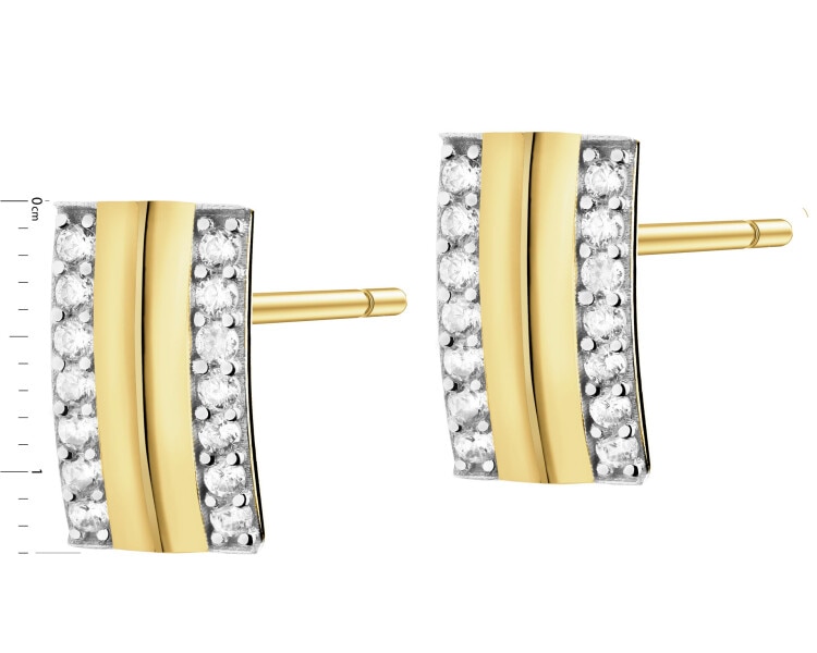 Złote kolczyki z cyrkoniami