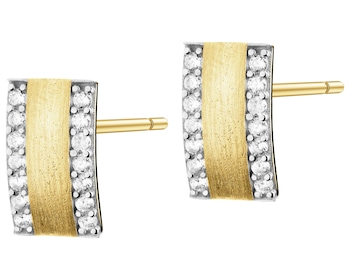 Złote kolczyki z cyrkoniami