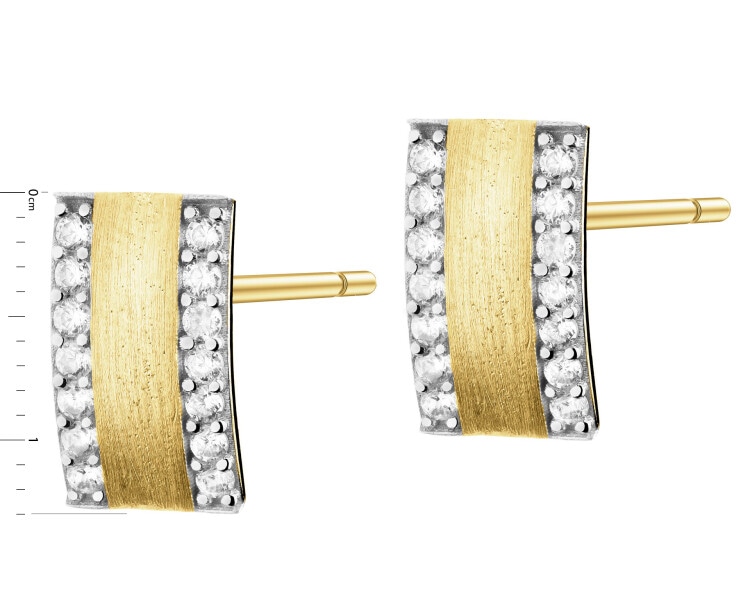 Złote kolczyki z cyrkoniami