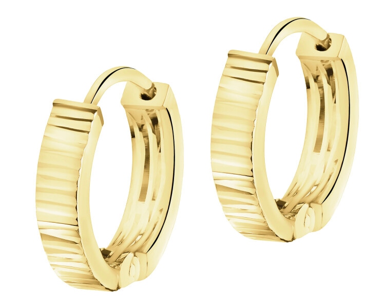 Złote kolczyki - koła