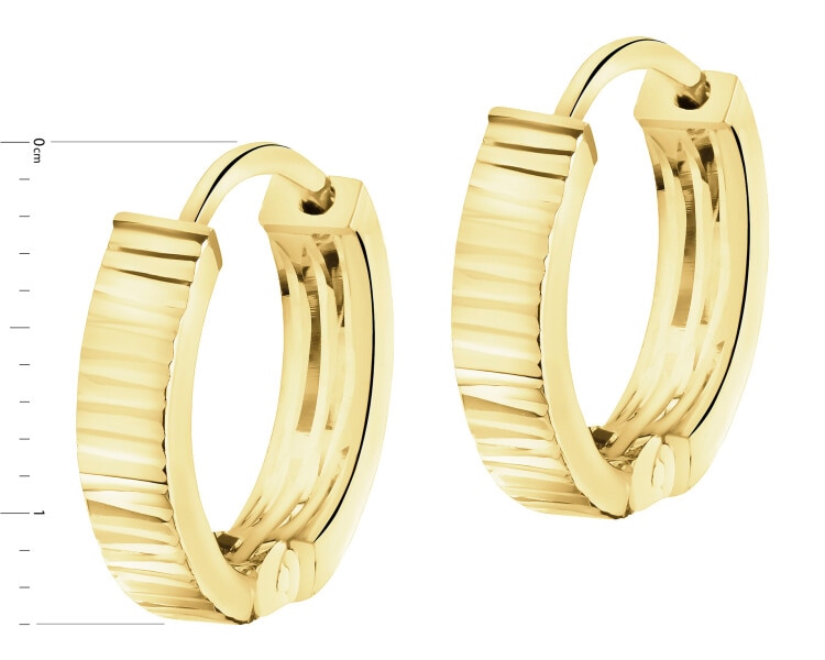 Złote kolczyki - koła