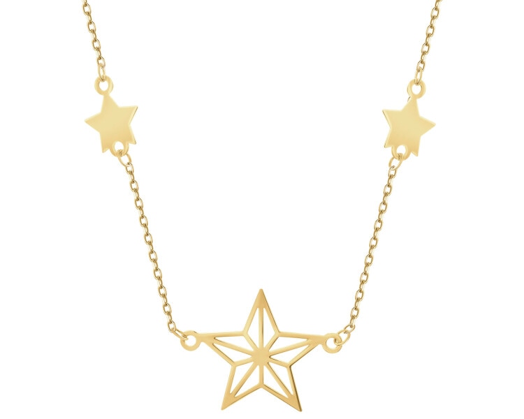 Naszyjnik srebrny - gwiazdy