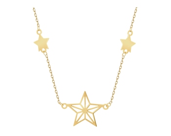 Naszyjnik srebrny - gwiazdy