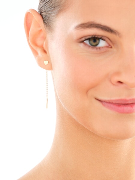 Pojedynczy srebrny kolczyk - serce