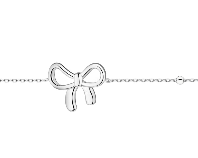 Stříbrný náramek - mašle, kuličky