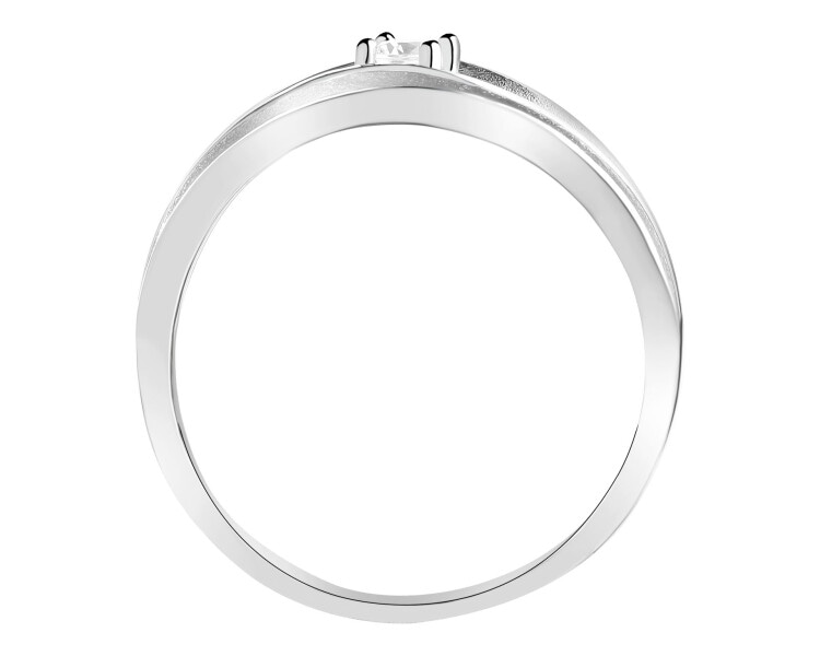 Stříbrný prsten se zirkonem