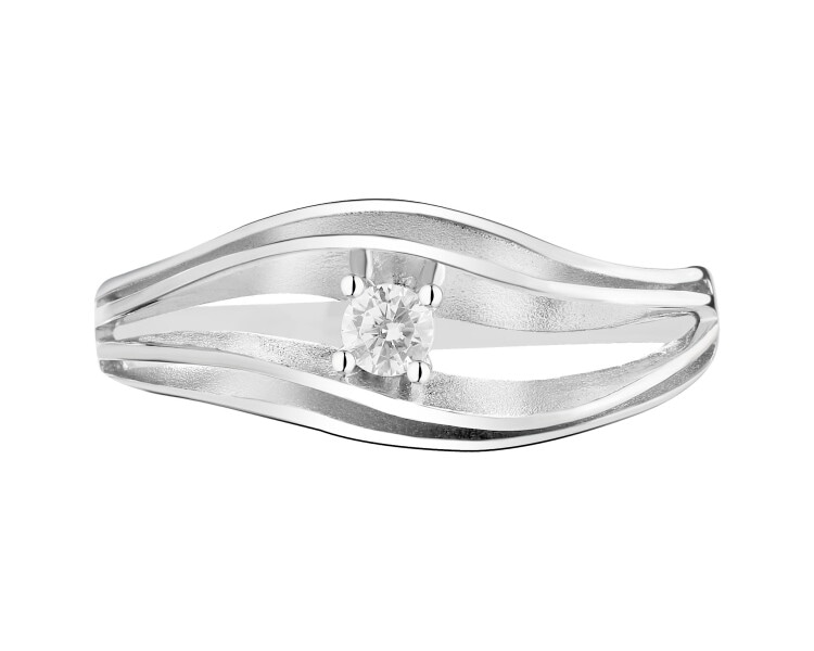 Stříbrný prsten se zirkonem