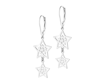 Kolczyki srebrne - gwiazdy