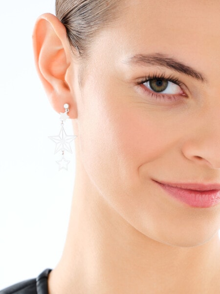 Kolczyki srebrne - gwiazdy