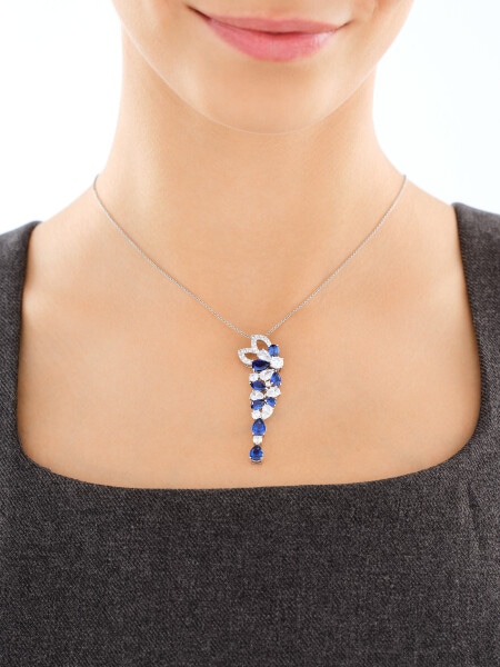 Zawieszka srebrna z cyrkoniami