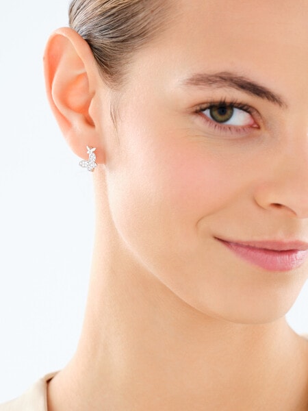 Kolczyki srebrne z cyrkoniami - motyle