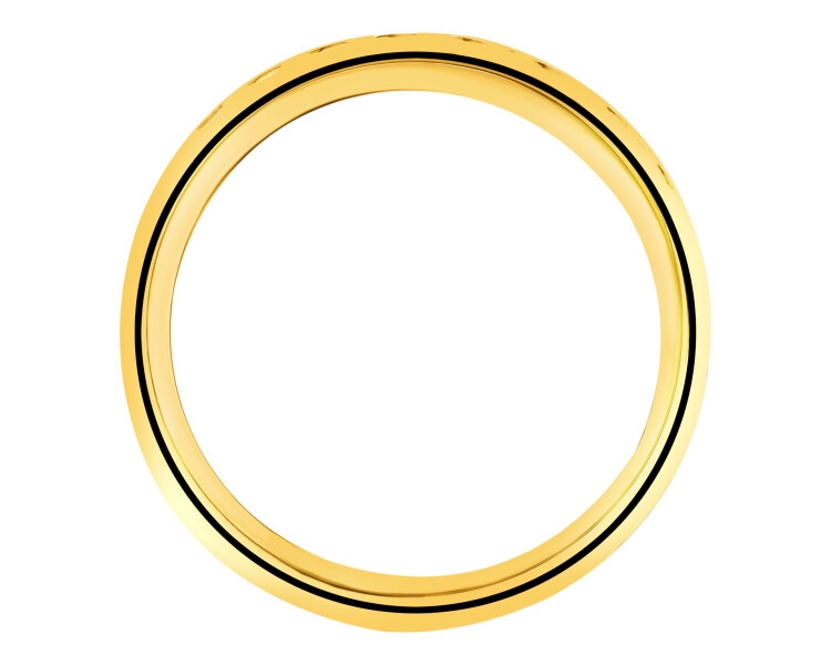 Prsten z ušlechtilé oceli se zirkony a smaltem