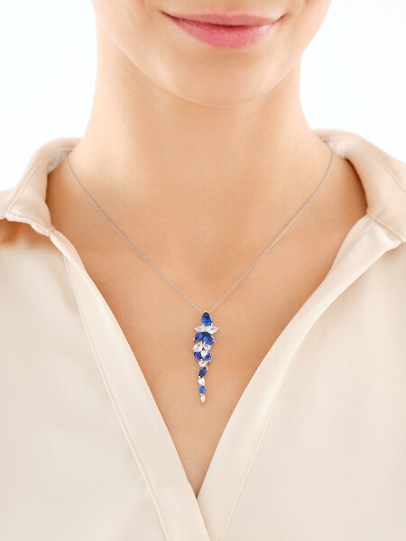 Zawieszka srebrna z cyrkoniami