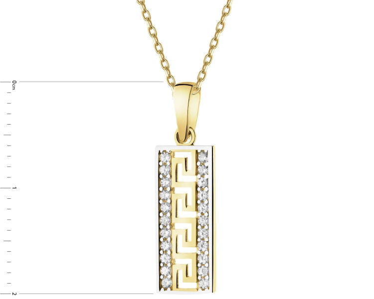 Złota zawieszka z cyrkoniami